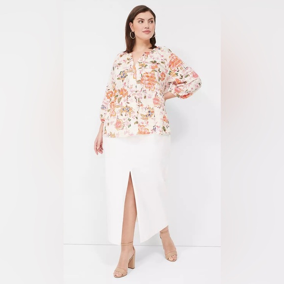 Lane Bryant Notch-Neck Tie-Front Blouse NWOT - Picture 3 of 9